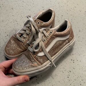 Girls kids sparkle vans size 2